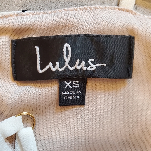 Lulus Delicate Darling Beige & Ivory Lace Bodycon Dress XS - Picture 10 of 11